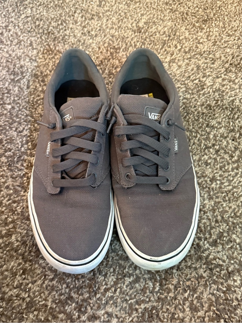 Vans Men's Charcoal Canvas Low-Top Sneakers